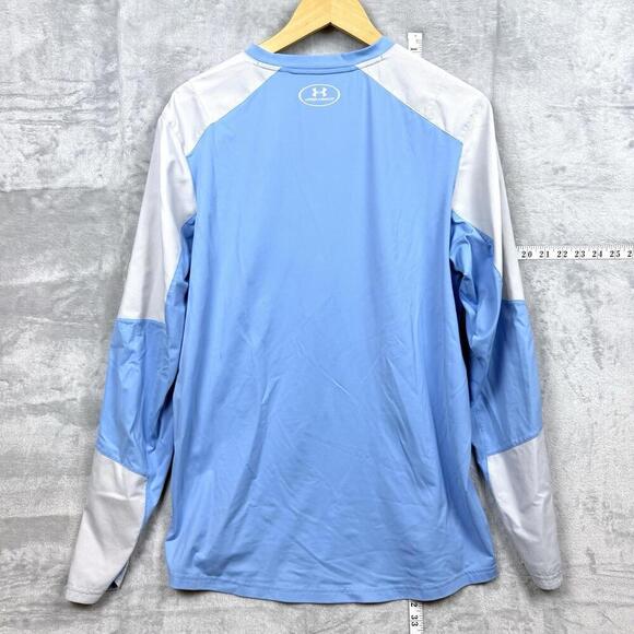 Under Armour Fish HeatGear Long Sleeve Shirt Blue White Men Size L Outdoor Sun - Picture 6 of 10